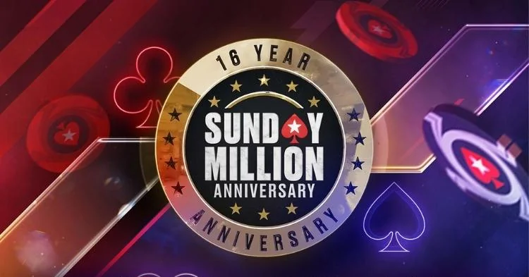 16º aniversário do Sunday Million – US$ 10 milhões de premiação garantida em 20 de março