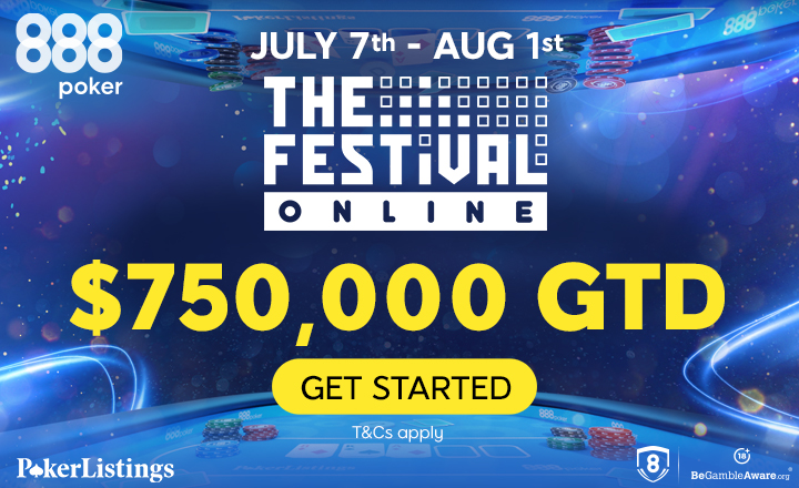 Apresentando o Festival Online Powered by 888poker (7 de julho a 1 de agosto)