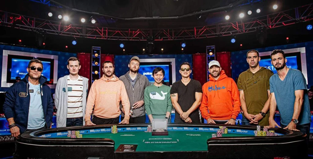 Mesa do evento principal da Wsop