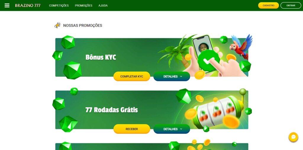 Promoções Brazino 777