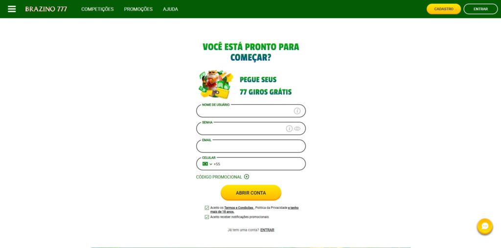 Registro do Brazino 777
