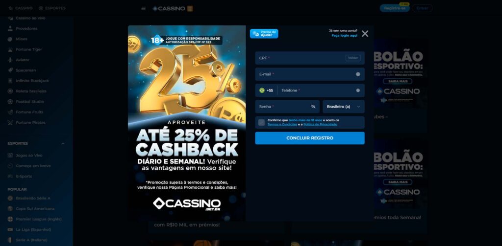 Cassino Pix Registre-se