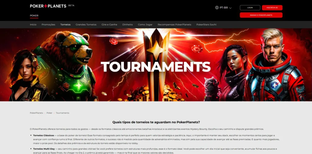 PokerPlanets Torneios
