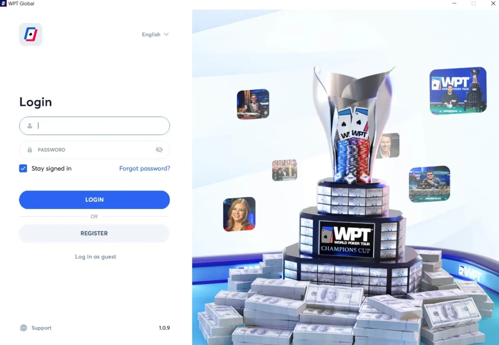 Registro na WPT Global
