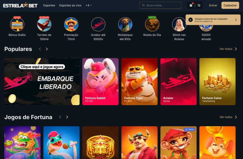 página do casino Estrelabet
