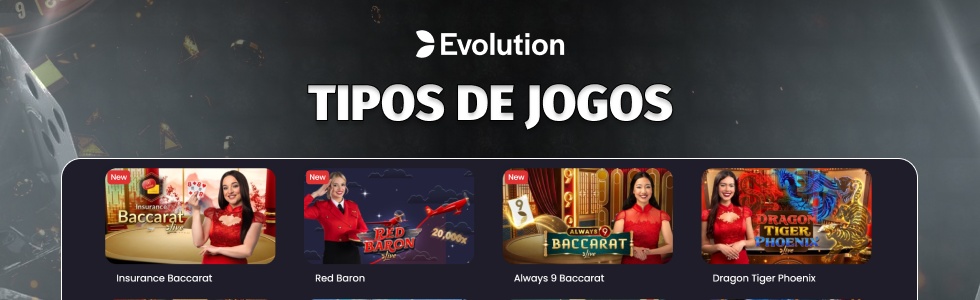 Evolution Gaming: tipos de jogos