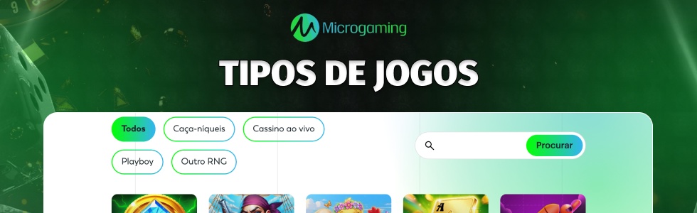 Tipos de jogos da Microgaming