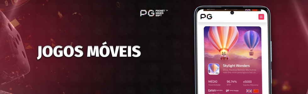 Jogos para dispositivos móveis da PG Soft