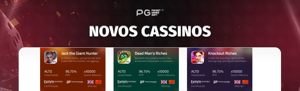 Novos casinos da PG Soft