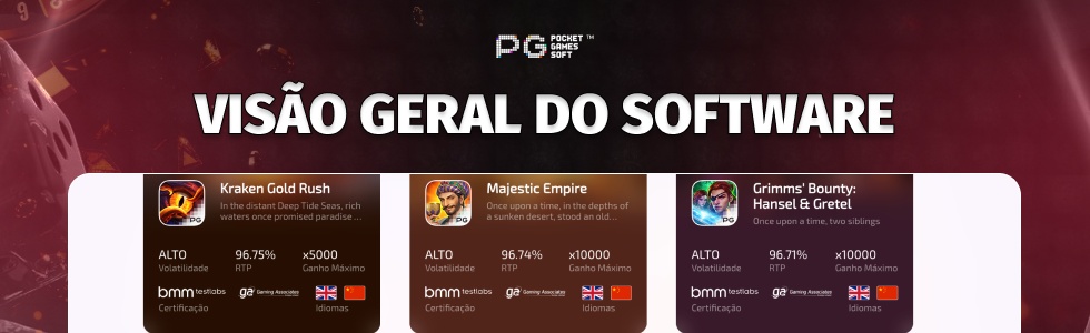 Visão geral do software PG Soft